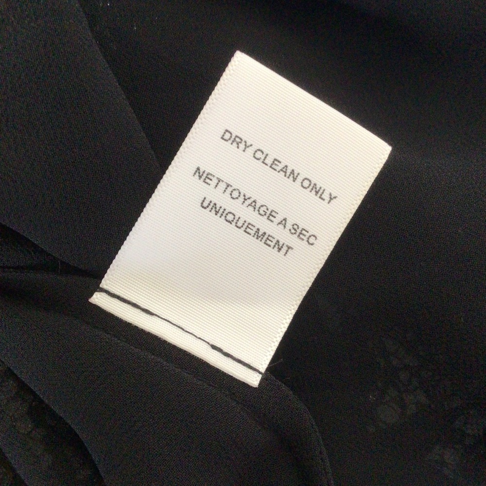 JOIE ANTONIA BLACK LACE BUTTON DOWN BACK TOP MEDIUM - Picture 9 of 14